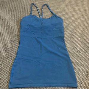 lululemon built in bra blue teal size 4